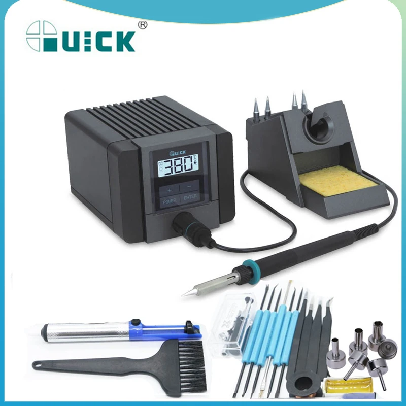 QUICK TS1100 Intelligent lead-free soldering station 90W electric soldering iron adjustable temperature constant antistatic
QUICK TS1100 Intelligent lead-free soldering station 90W electric soldering iron adjustable temperature constant antistatic