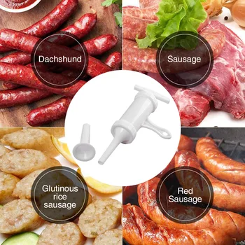 Meat Filling Funnel Portable DIY Kitchen Tools Restaurant Manual Sausage Maker With Nozzles Hot Dog Home Labor Saving Push Type 
Meat Filling Funnel Portable DIY Kitchen Tools Restaurant Manual Sausage Maker With Nozzles Hot Dog Home Labor Saving Push Type