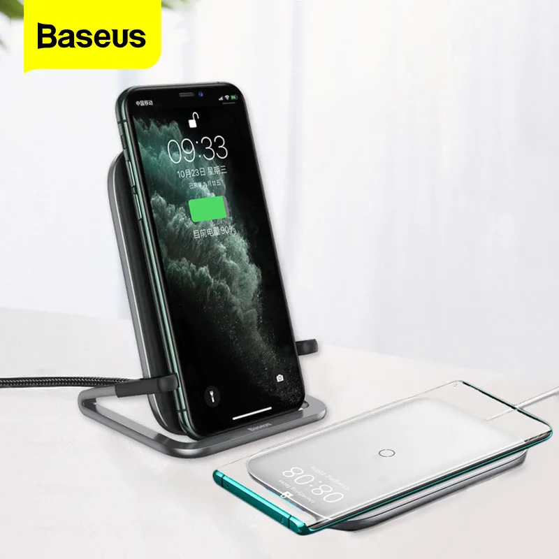 Беспроводное зарядное устройство Baseus 15 Вт Qi для iPhone 11 Pro Max Xs Samsung S10 S9 S8 быстрая