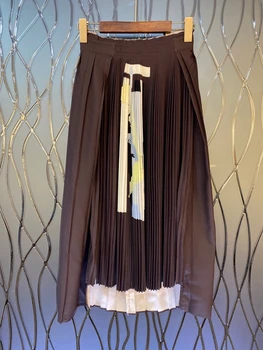 2020 Spring and Summer New Women's Elastic Waist Color Matching Pleated Decorative Mid-Length All-match Skirt 620
2020 Spring and Summer New Women's Elastic Waist Color Matching Pleated Decorative Mid-Length All-match Skirt 620