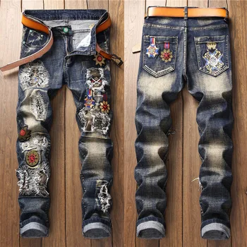 Fashion Men jeans Men Pant Embroidery Pant Denim Pant Rip jeans Frayed Jeans Slim Fit Pant Skinny Jeans Long Pant Casual Pants
Fashion Men jeans Men Pant Embroidery Pant Denim Pant Rip jeans Frayed Jeans Slim Fit Pant Skinny Jeans Long Pant Casual Pants