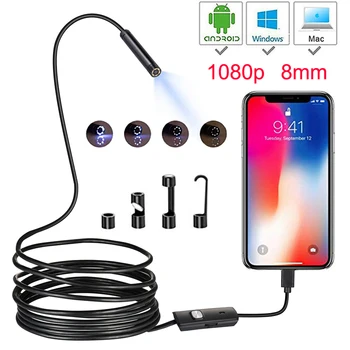 1m 2m 5m 1080p HD Endoscope Camera Flexible IP67 Waterproof Inspection Borescope Camera for Android PC Notebook 8LEDs Adjustable
1m 2m 5m 1080p HD Endoscope Camera Flexible IP67 Waterproof Inspection Borescope Camera for Android PC Notebook 8LEDs Adjustable
