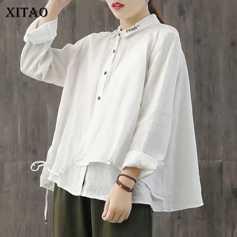 XITAO Vintage Embroidery Turn Down Collar Women Blouses Literary Linen Shirt Long Sleeve Bandage Spring Women Clothes DMY2700
XITAO Vintage Embroidery Turn Down Collar Women Blouses Literary Linen Shirt Long Sleeve Bandage Spring Women Clothes DMY2700