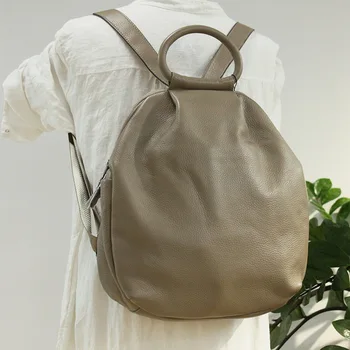 2020 New Style Retro Literature and Art Solid Color First Layer Leather Backpackage Rest Versatile-Hand Large-capacity Backpack
2020 New Style Retro Literature and Art Solid Color First Layer Leather Backpackage Rest Versatile-Hand Large-capacity Backpack
