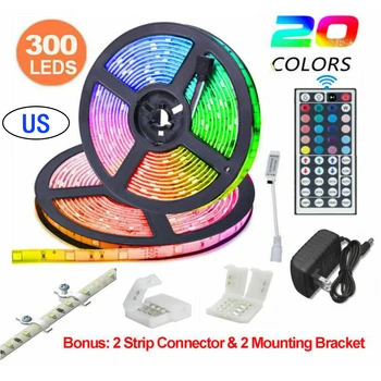32.8 Feet RGB Waterproof LED Strip Light SMD 44 Key Remote 12V DC Power Kit 5050 12V Power Supply New
32.8 Feet RGB Waterproof LED Strip Light SMD 44 Key Remote 12V DC Power Kit 5050 12V Power Supply New