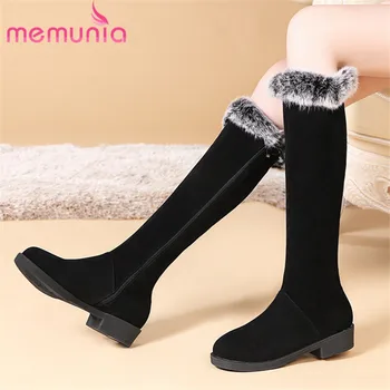 MEMUNIA 2020 new arrival knee high boots women round toe zipper low heel casual shoes keep warm winter snow boots female
MEMUNIA 2020 new arrival knee high boots women round toe zipper low heel casual shoes keep warm winter snow boots female