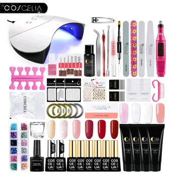 COSCELIA Nail Gel Polish Varnish Set Nail Extension Tools Nail Set for Manicure Kit UV Led Lamp With Electric Drill Machine
COSCELIA Nail Gel Polish Varnish Set Nail Extension Tools Nail Set for Manicure Kit UV Led Lamp With Electric Drill Machine