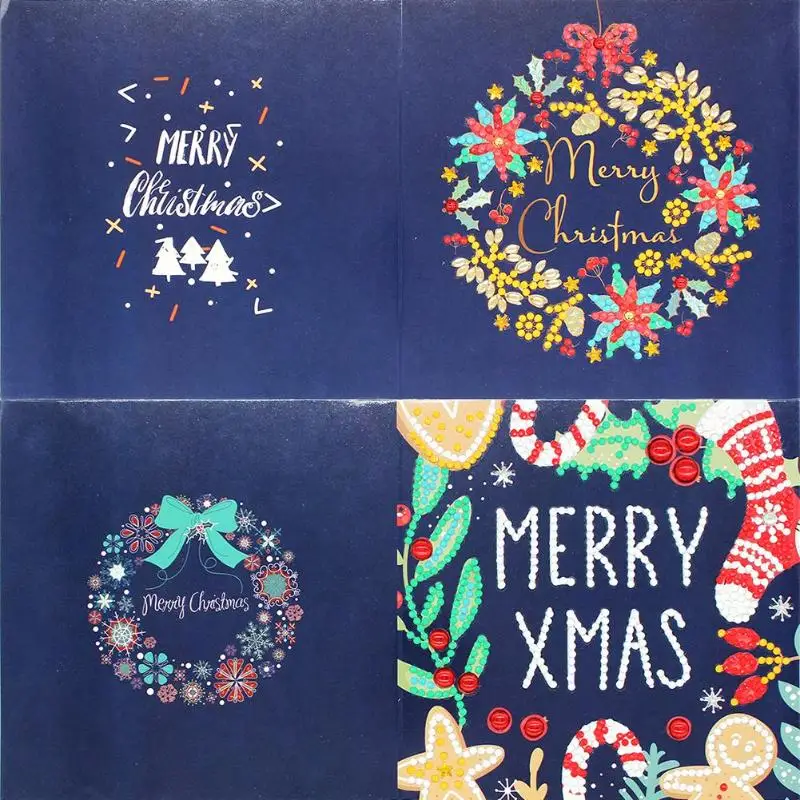 diamond embroidery christmas cards postcards birthday xmas gift