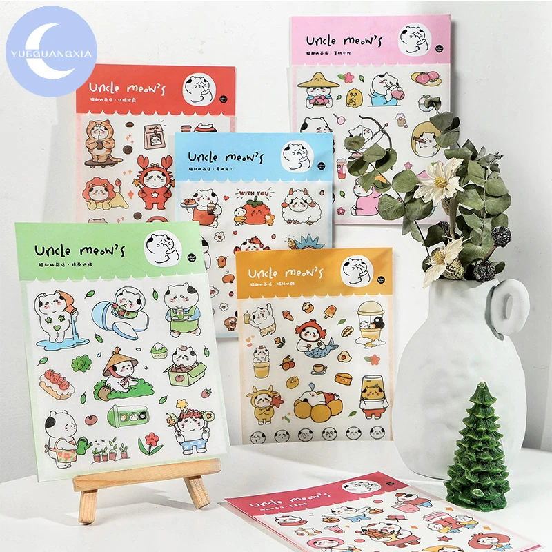 YueGuangXia 6 Designs Unclecat Milktea Free Time Deco Diary Stickers Scrapbooking Planner Decorative Stationery Stickers 1Pc/bag
YueGuangXia 6 Designs Unclecat Milktea Free Time Deco Diary Stickers Scrapbooking Planner Decorative Stationery Stickers 1Pc/bag