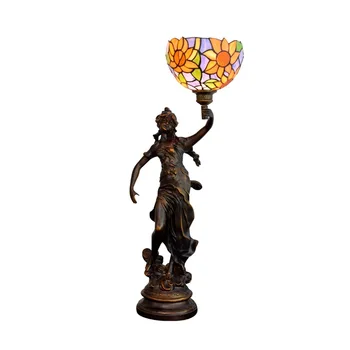 European-Style Creative Tiffany Colored Glass Beauty Table Lamp American Pastoral Living Room Dining Room Bedroom Bar Glass Lamp 
European-Style Creative Tiffany Colored Glass Beauty Table Lamp American Pastoral Living Room Dining Room Bedroom Bar Glass Lamp
