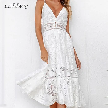 Long Dress Lace Women Sexy Backless Slip Sundresses White Casual Summer Fitted Flower Midi Clothing 2020 Ladies Spaghetti Strap
Long Dress Lace Women Sexy Backless Slip Sundresses White Casual Summer Fitted Flower Midi Clothing 2020 Ladies Spaghetti Strap