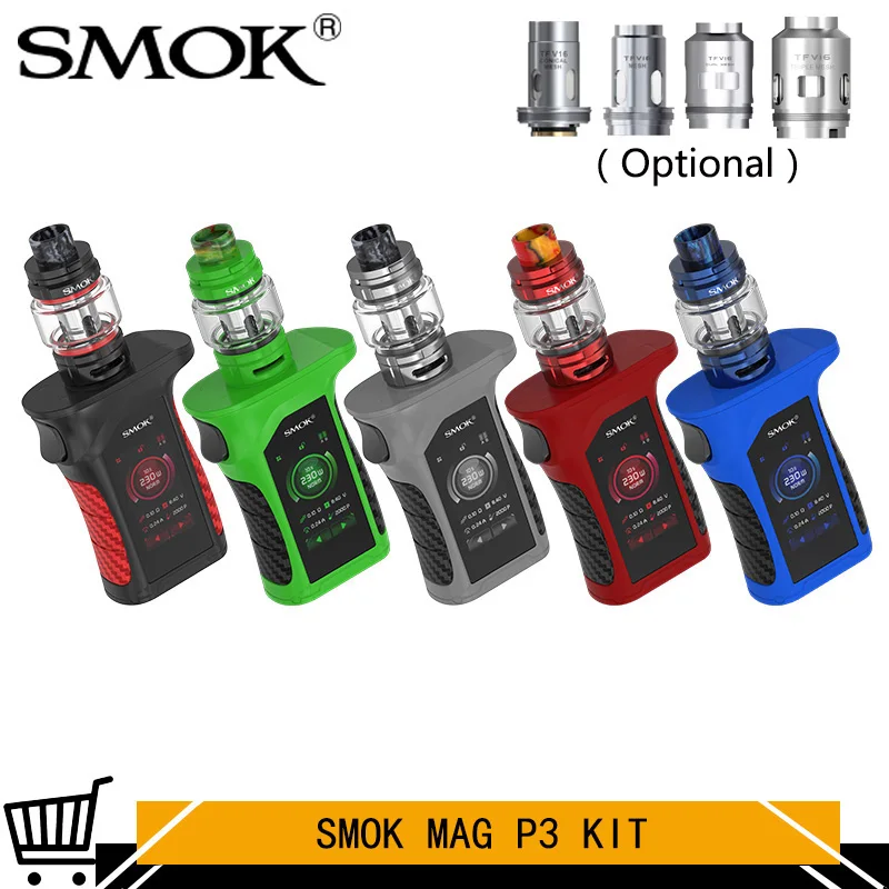 Smok Mag P3 Kit 230W Mag P3 Box Mod 9ml TFV16 Tank TFV16 Conical Mesh 0.2ohm coils Dual Mesh IQ-M Chipset Vaporizer E Cigarette
Smok Mag P3 Kit 230W Mag P3 Box Mod 9ml TFV16 Tank TFV16 Conical Mesh 0.2ohm coils Dual Mesh IQ-M Chipset Vaporizer E Cigarette