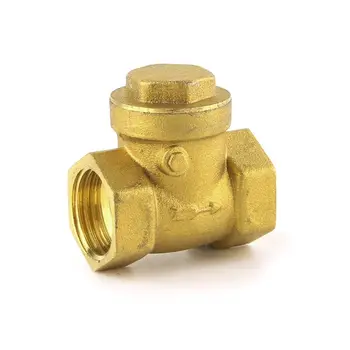 Golden horizontal check valve Brass non return valve 1/2