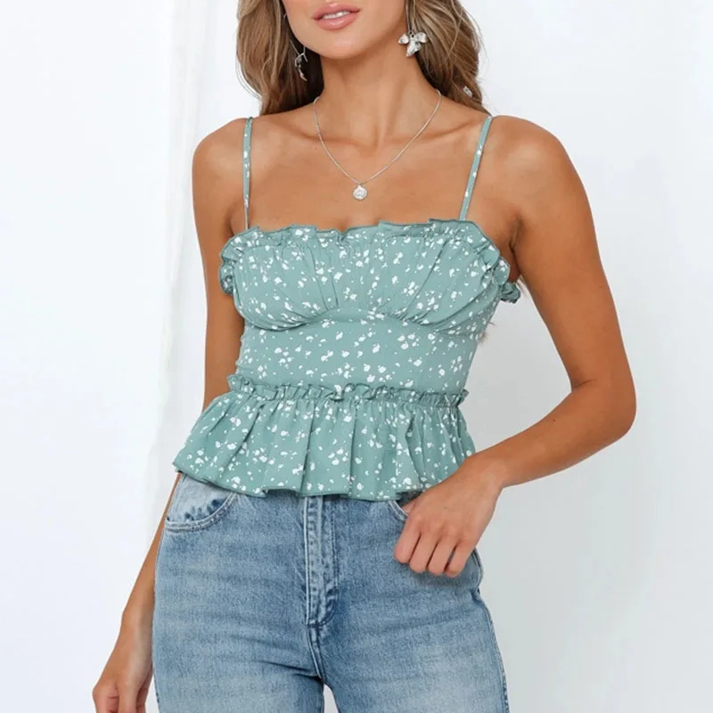 MosiMolly 2020 summer print camisole tops women strap ruffle vest camis female boho beach
MosiMolly 2020 summer print camisole tops women strap ruffle vest camis female boho beach