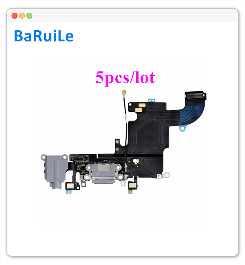 BaRuiLe 5pcs USB Charging Port Dock Connector Flex Cable For iphone 6S Plus 6SP Microphone Headphone Audio Jack Replacement Part
BaRuiLe 5pcs USB Charging Port Dock Connector Flex Cable For iphone 6S Plus 6SP Microphone Headphone Audio Jack Replacement Part