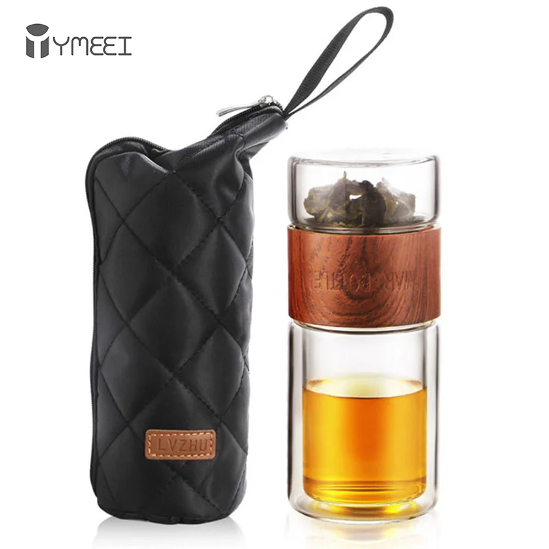 YMEEI 200ML Teaware Set Portable Glass Tea Water Bottle With Bag Tea Infuser Tumbler Separation Double Wall Drinkware Glass
YMEEI 200ML Teaware Set Portable Glass Tea Water Bottle With Bag Tea Infuser Tumbler Separation Double Wall Drinkware Glass