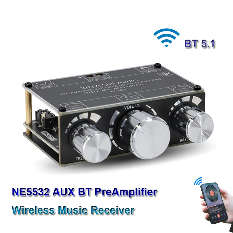 Стерео Hi-Fi предусилитель Bluetooth-совместимый 5 1 аудио NE5532 эквалайзер беспроводной