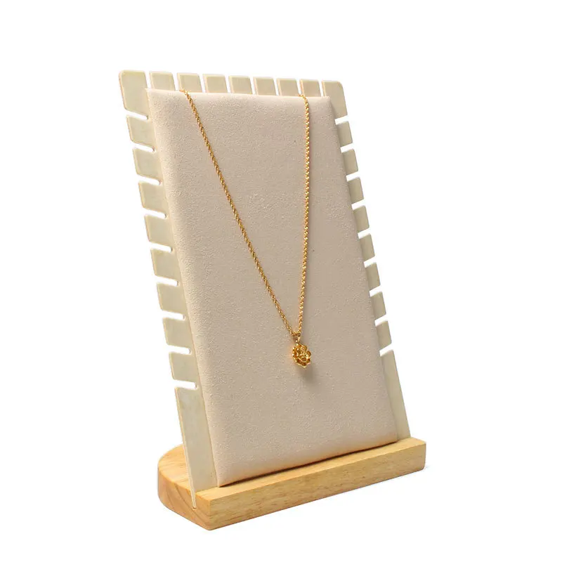 Simple solid wood jewelry display props multifunctional necklace storage hanger display board advanced and convenient 
Simple solid wood jewelry display props multifunctional necklace storage hanger display board advanced and convenient