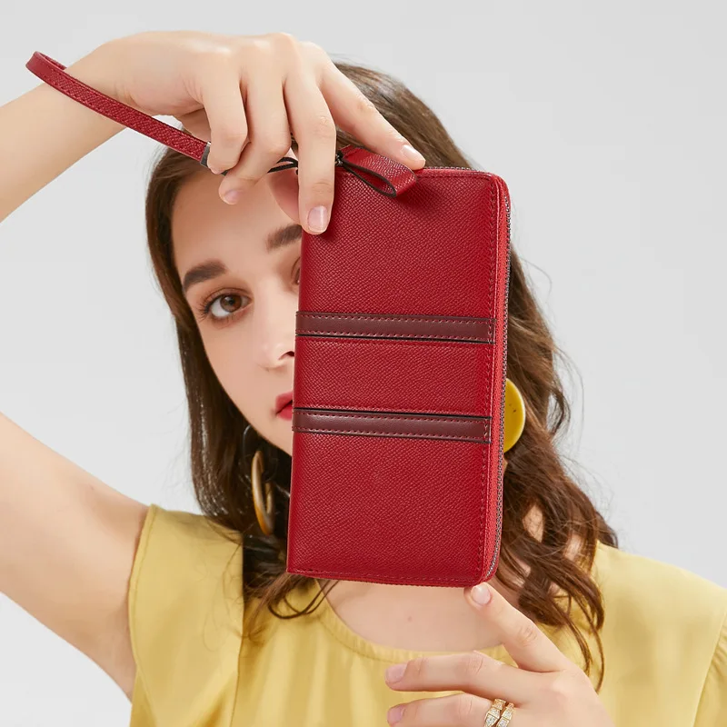 New Fashion Phone Pocket Designer Women Wallet With Wrist Strap Pu Leather Ladies Purse Female Card Holder Long Clutch
New Fashion Phone Pocket Designer Women Wallet With Wrist Strap Pu Leather Ladies Purse Female Card Holder Long Clutch