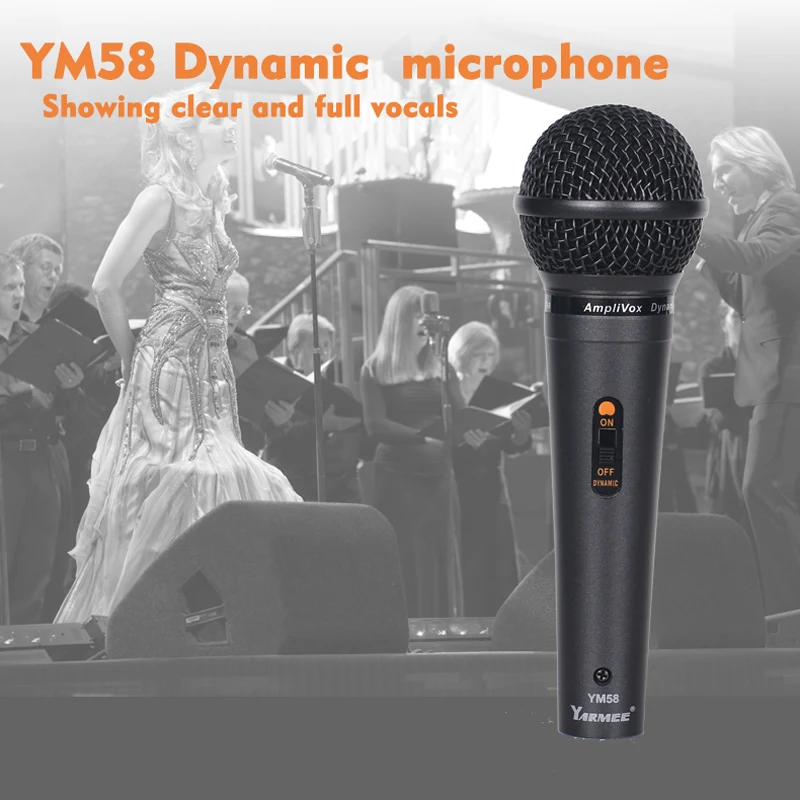 YARMEE High sound quality wired microphone party KTV recording universal protable microphone YM58
YARMEE High sound quality wired microphone party KTV recording universal protable microphone YM58