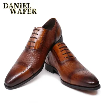 LUXURY ITALIAN OXFORD LEATHER SHOES BROGUE FASHION LACE UP CAP TOE BLACK BROWN MAN'S DRESS WEDDING OFFICE SHOES FORMAL SHOES MEN
LUXURY ITALIAN OXFORD LEATHER SHOES BROGUE FASHION LACE UP CAP TOE BLACK BROWN MAN'S DRESS WEDDING OFFICE SHOES FORMAL SHOES MEN