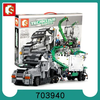 City 1202pcs Big Engineering Truck Building Blocks Set Heavy Container Technic Mark ehicles Car Model Brick Toys For Boy
City 1202pcs Big Engineering Truck Building Blocks Set Heavy Container Technic Mark ehicles Car Model Brick Toys For Boy