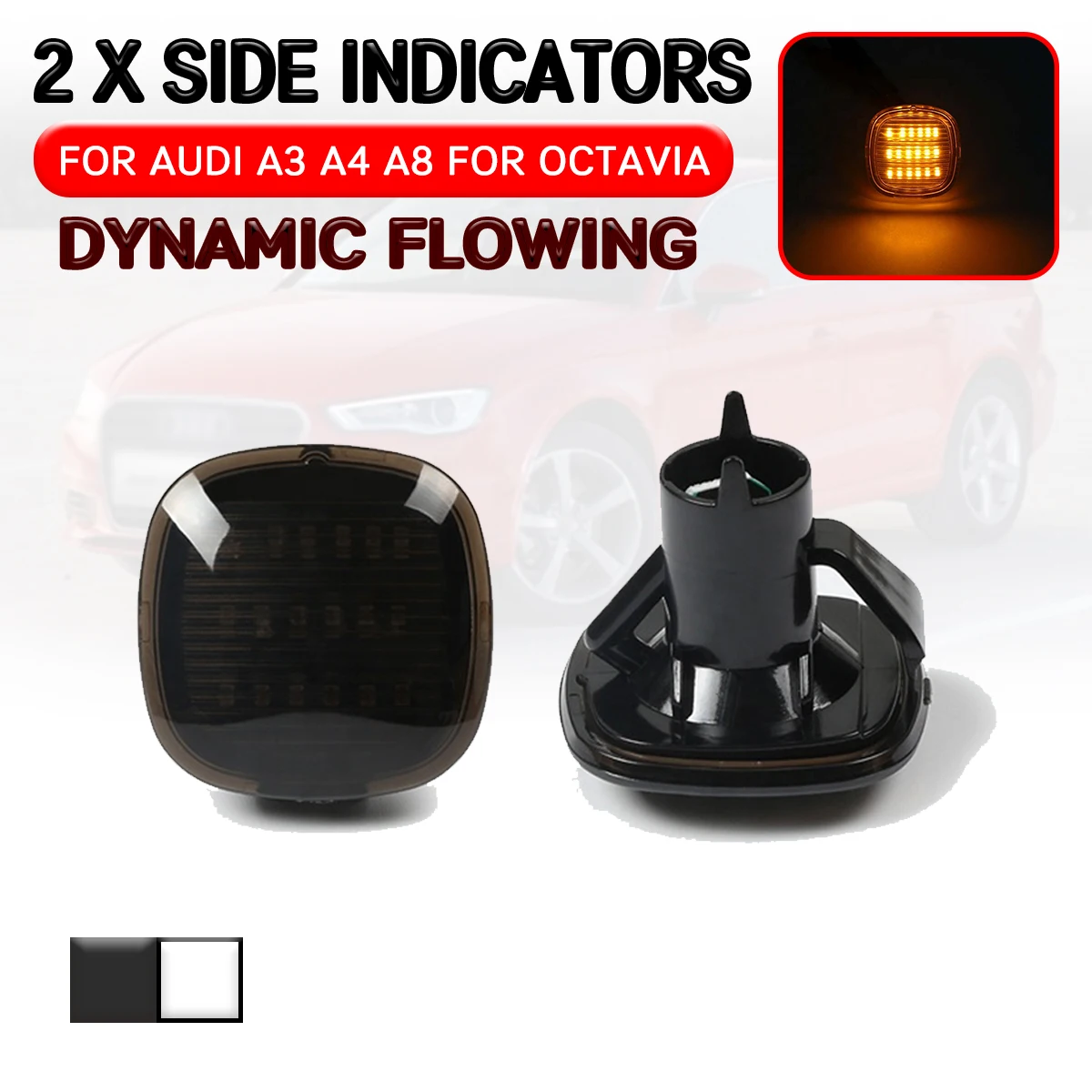 For Audi A3 A4 A8 For Skoda Fabia Octavia A4 1U Car LED Dynamic Side Marker Light Flowing Turn Signal Light Lamp
For Audi A3 A4 A8 For Skoda Fabia Octavia A4 1U Car LED Dynamic Side Marker Light Flowing Turn Signal Light Lamp