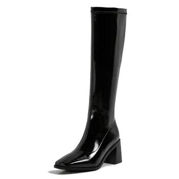 Fashion Side Zipper Slim Long boots Woman Genuine Leather Shoes Woman Autumn Winter Party Prom High Heels Knee High Boot
Fashion Side Zipper Slim Long boots Woman Genuine Leather Shoes Woman Autumn Winter Party Prom High Heels Knee High Boot