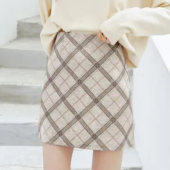 Autumn Winter Woolen Plaid Skirt Korean Style High Waist Slim Ins Super Fire A- line Dress Women's Woolen Plaid Skirt
Autumn Winter Woolen Plaid Skirt Korean Style High Waist Slim Ins Super Fire A- line Dress Women's Woolen Plaid Skirt