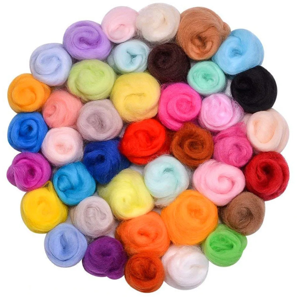 MIUSIE Mixed Color Felting Wool Fiber Needle Felting Natural Collection For Animal Projects Felting Wool for Needlework 50g
MIUSIE Mixed Color Felting Wool Fiber Needle Felting Natural Collection For Animal Projects Felting Wool for Needlework 50g