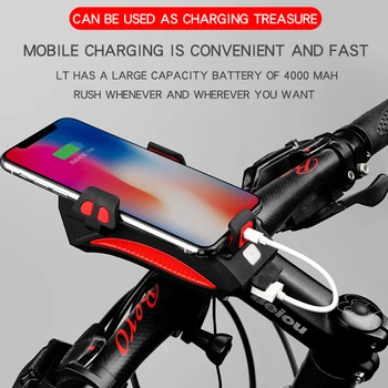 With USB Charger Multifunction T6 5W bulb Bike Light Flashlight Bike Phone Holder 4000 mAh Power Bank Bicycle Phone stand Holder
With USB Charger Multifunction T6 5W bulb Bike Light Flashlight Bike Phone Holder 4000 mAh Power Bank Bicycle Phone stand Holder