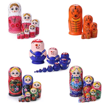 Girls Pattern Nesting Dolls Classic Colourful Flower Pure Handwork Matryoshka Handmade Painted Set Russian Crafts
Girls Pattern Nesting Dolls Classic Colourful Flower Pure Handwork Matryoshka Handmade Painted Set Russian Crafts