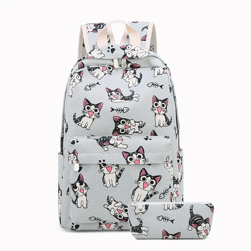 Fashion Sweet Cat Girl's School Bags Cartoon Pattern Kid Backpack Children School Backpack Girl Satchel with pencil bags Mochila
Fashion Sweet Cat Girl's School Bags Cartoon Pattern Kid Backpack Children School Backpack Girl Satchel with pencil bags Mochila