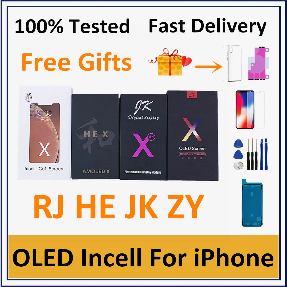 GX OLED Incell Pantalla For iPhone X LCD 11 Pro MAX Display Touch Digitizer Assembly For iPhone XS MAX LCD Replacement XR Screen
GX OLED Incell Pantalla For iPhone X LCD 11 Pro MAX Display Touch Digitizer Assembly For iPhone XS MAX LCD Replacement XR Screen