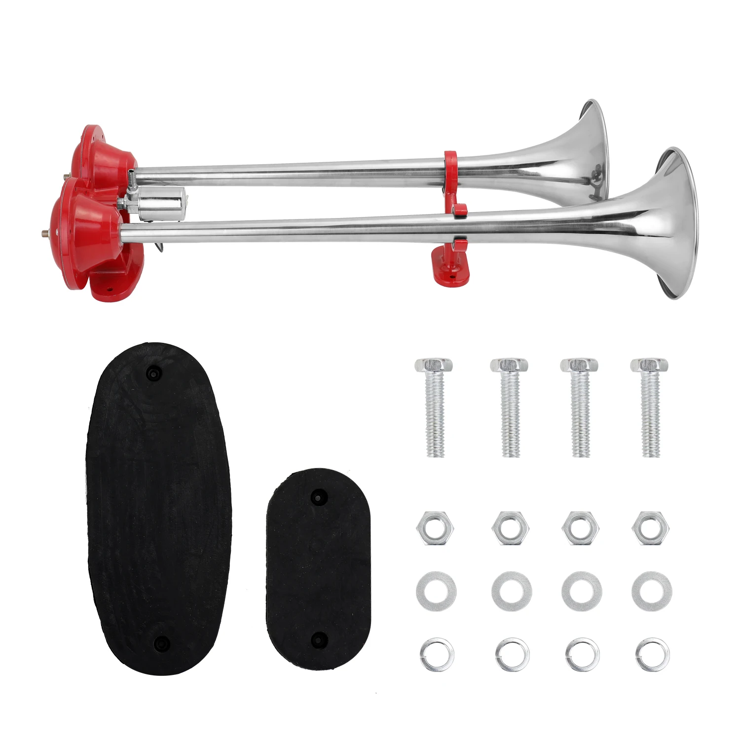 Universal 12V 220dB 580mm+640mm Car Horn Super Loud Single Trumpet Air Horn Compressor Horn Hooter For Auto Sound Signal 
Universal 12V 220dB 580mm+640mm Car Horn Super Loud Single Trumpet Air Horn Compressor Horn Hooter For Auto Sound Signal