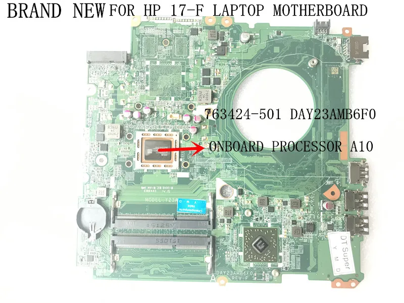 Быстрая доставка абсолютно новый ноутбук 763422-501 DAY23AMB6F0 для HP PAVILION 17-F материнская