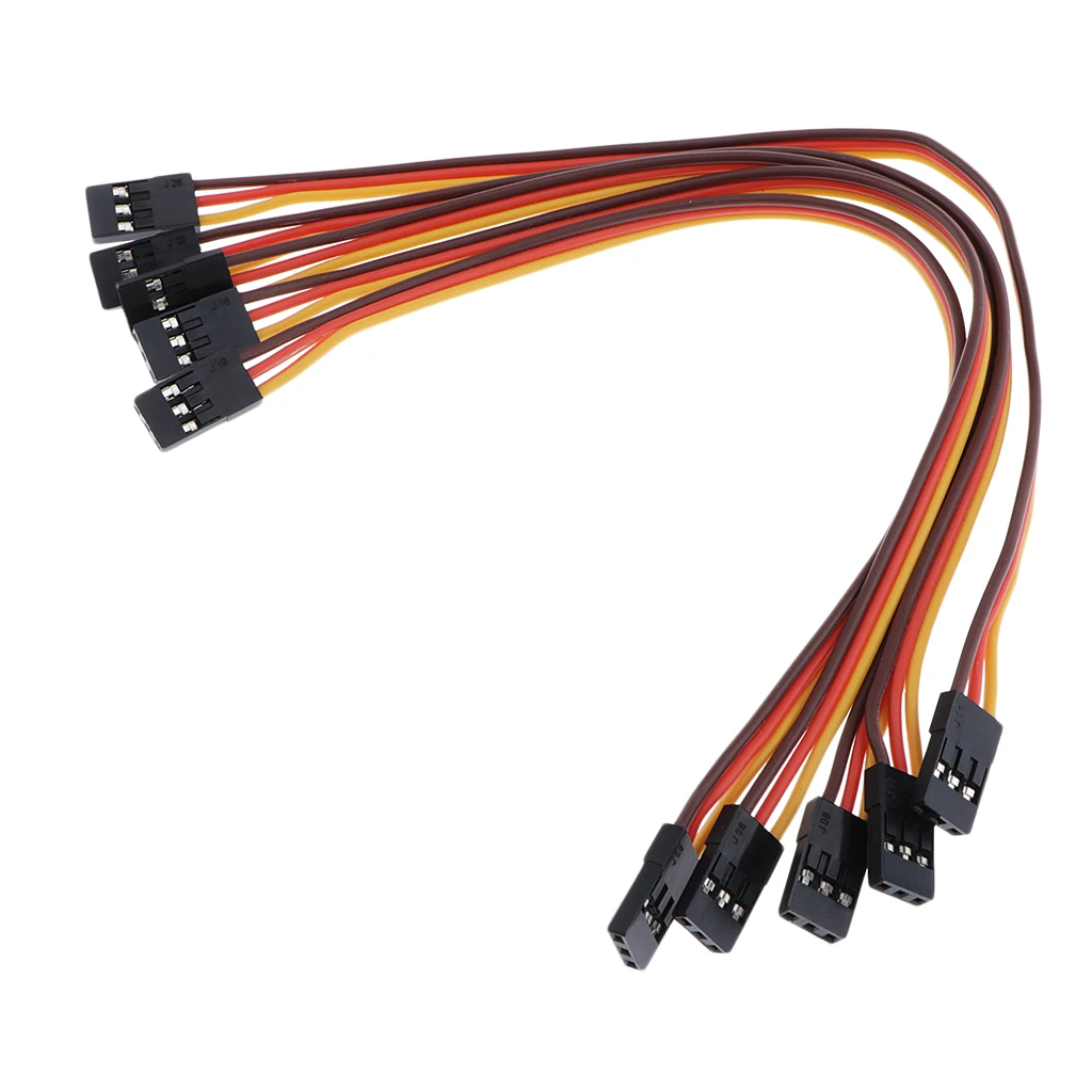 Set Of 5 22# Servo Steering Gear Extension Wire Connect Line Metal 3-Color Set Of 5 22# Servo Steering Gear Extension Wire Connect Line Metal 3-Color
