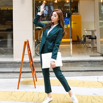 Work Pant Suits OL 2 Piece Set For Women Business Interview Suit Set Uniform Smil Blazer And Pencil Pant Office Lady Suit
Work Pant Suits OL 2 Piece Set For Women Business Interview Suit Set Uniform Smil Blazer And Pencil Pant Office Lady Suit