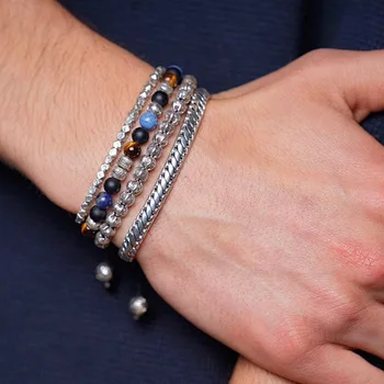 POHIER Natural Brown Tiger Eye Black Matte Onyx Blue Dumortierite Tibetan Silver Beads Bracelets For Men Women Jewelry
POHIER Natural Brown Tiger Eye Black Matte Onyx Blue Dumortierite Tibetan Silver Beads Bracelets For Men Women Jewelry