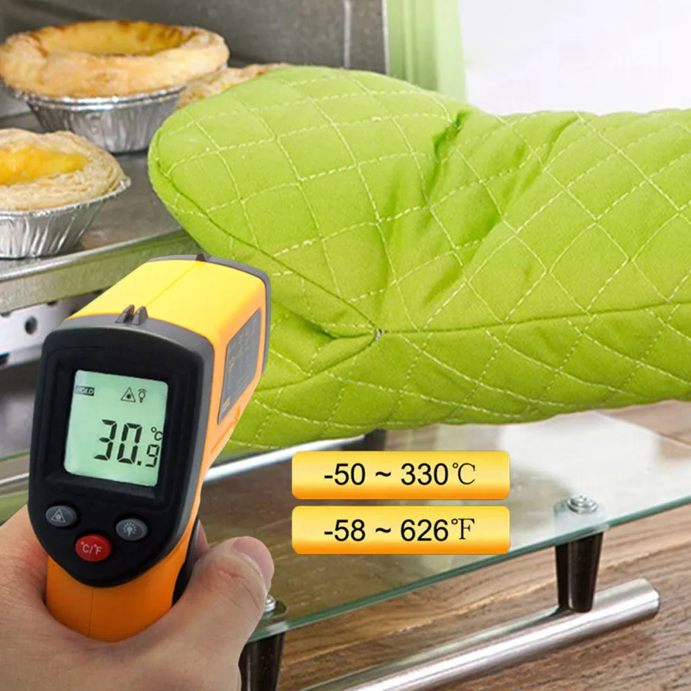 Non-Contact Laser LCD Display Digital Thermometer C/F Surface Temperature Thermometer Pyrometer Imager
Non-Contact Laser LCD Display Digital Thermometer C/F Surface Temperature Thermometer Pyrometer Imager