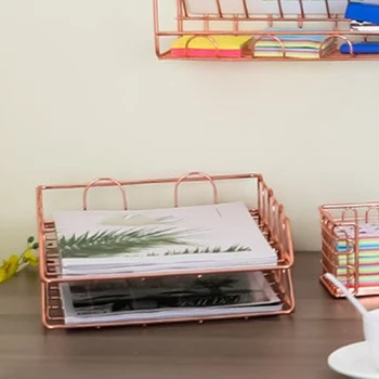 1 Set Of 2 Office Supplies Metal Stackable File Document Letter Tray Organizer, Rose Gold
1 Set Of 2 Office Supplies Metal Stackable File Document Letter Tray Organizer, Rose Gold