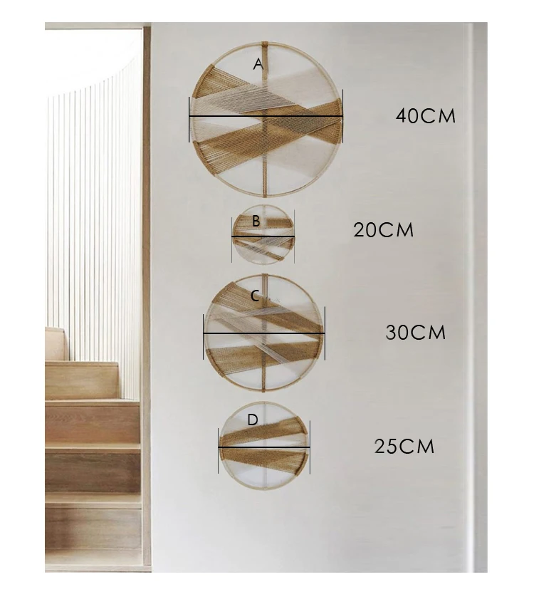 Nordic Circle Wooden Macrame Wall Tapestry 1 H31c6bef251a447839f33a8f872f48a96P