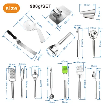 Kitchen Utensil SetCooking Gadgets Stainless Steel Cookware Set 18Pcs Baking Tool Sets J99Store
Kitchen Utensil SetCooking Gadgets Stainless Steel Cookware Set 18Pcs Baking Tool Sets J99Store