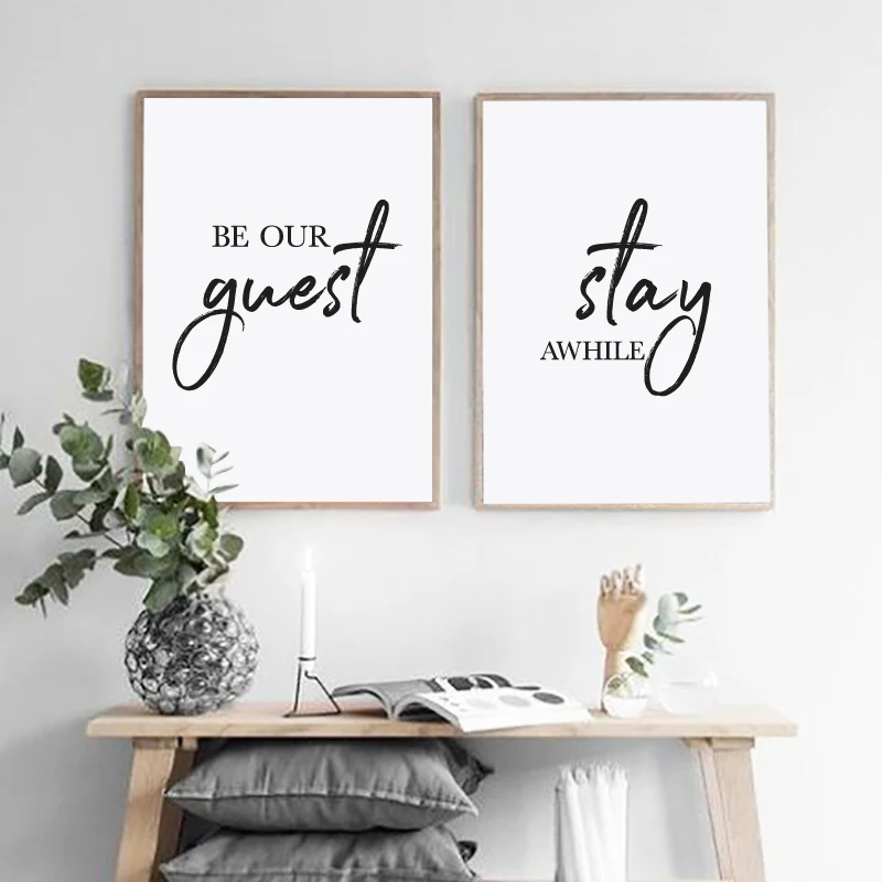 Be-Our-Guest-Stay-Awhile-Quotes-Canvas-Posters-and-Prints-Guest-Room-Decor-Inspirational-Art-Painting (3)