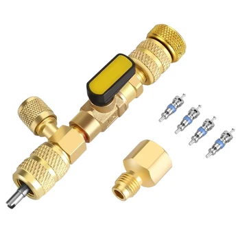 Valve Core Remover Installer Tool with Dual Size SAE 1/4 & 5/16 Port, 4 Valve Cores
Valve Core Remover Installer Tool with Dual Size SAE 1/4 & 5/16 Port, 4 Valve Cores