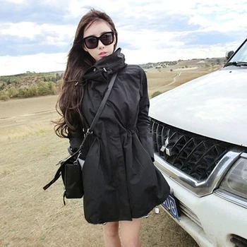 Autumn outfit new women's clothing in the spring and autumn period and the long thin dust coat female xia han edition long-sleev 
Autumn outfit new women's clothing in the spring and autumn period and the long thin dust coat female xia han edition long-sleev
