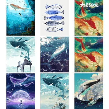 whale Picture Painting By Numbers animals Hand Painted DIY Oil Canvas Paintings Wall Pictures for Living Room Decoration
whale Picture Painting By Numbers animals Hand Painted DIY Oil Canvas Paintings Wall Pictures for Living Room Decoration