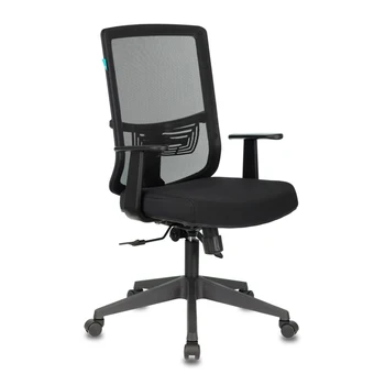 Armchair bureaucrat, on wheels, mesh/fabric, black, (& le;/b/26-28)