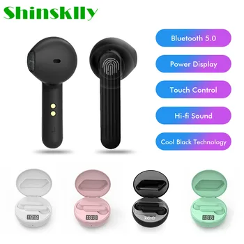 Wireless Headphones Earphones Bluetooth 5.0 TWS Hifi Headset Small Bass Earbud with Power Display Touch Control Ear Detection
Wireless Headphones Earphones Bluetooth 5.0 TWS Hifi Headset Small Bass Earbud with Power Display Touch Control Ear Detection