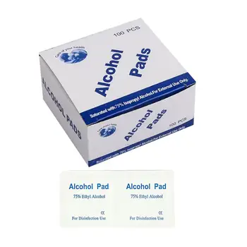 Portable 100PCS Professional Alcohol Swabs Pads Wet Wipes 70% Isopropyl First Aid Home Skin Cleanser Sterilization
Portable 100PCS Professional Alcohol Swabs Pads Wet Wipes 70% Isopropyl First Aid Home Skin Cleanser Sterilization